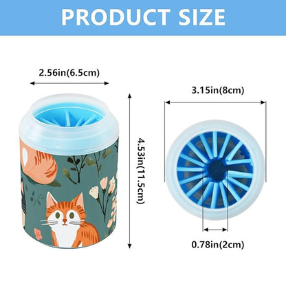 Dog Paw Cleaner Mudbuster Dog Foot Washer for Small Medium Large Dogs Cats Premium Pet Supplies Cartoon Plants Cats