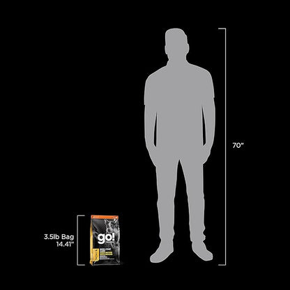 Go! Solutions Skin + Coat Care, Dry Dog Food, Duck Recipe with Grains, 3.5 lb Bag