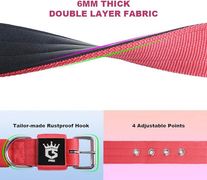 TSPRO Tactical Dog Collar 1.25 Inch Wide Thick Dog Collars with Heavy Duty Metal Buckle, Durable, Strong, Adjustable for Small Dogs (Red S)
