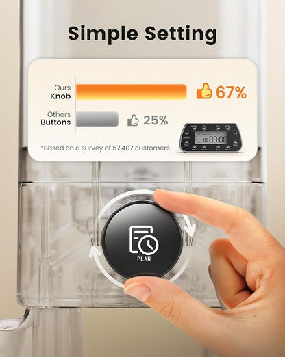 oneisall Automatic Cat Feeder for 2 Cats, 20 Cups/5L Auto Cat Feeder, Automatic Cats Food Dispenser for Small Pets Indoor, Timed Pet Feeder for Dry Food