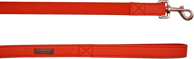 Elegant little tail Leather Dog Collar and Leash, Girl or Boy Durable Pet Collar, Fall Dog Collar Adjustable Dog Collars for Large Dogs