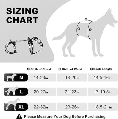 Dog Lift Harness, Dog Lift Sling Carrier with Handle & Shoulder Sling, Support Harness for Rear Back Legs Helps,Disabled,Arthritis,Joint Injuries,Paralysis Up Stairs（Black,Medium）