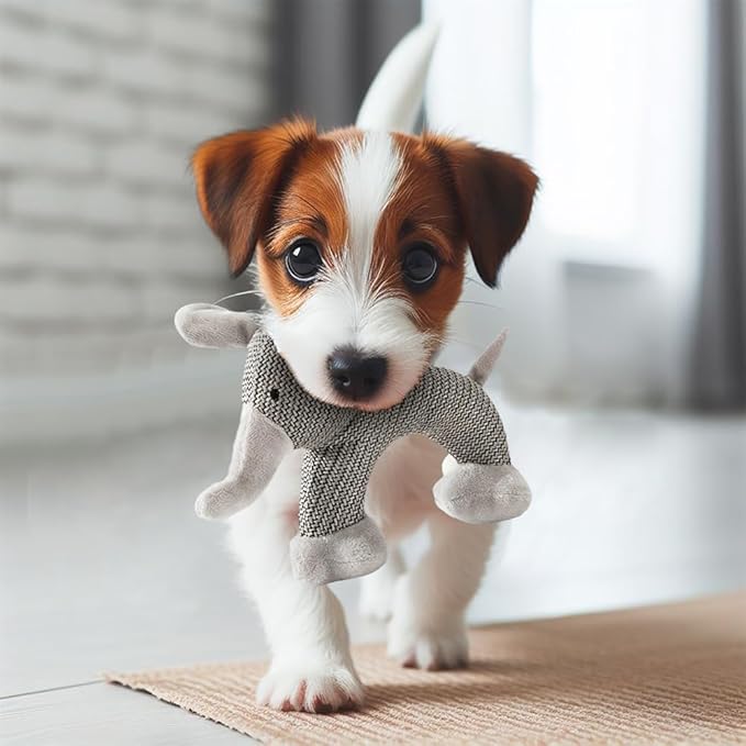 Indestructible Dog Toy, 2026 New Durable Squeak Dog Toys Stuffed Plush, Dog Toy with Squeaker, Squeaky Chew Toy for Small Medium Large Dogs Puppy Teething Toys (Elephant)