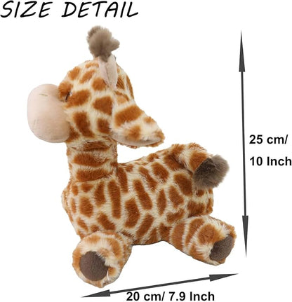 GOOC Kawaii Stuffed Giraffe Animal Fluffy Plush Toy Sitting Baby Giraffe Plushies Doll Anime Gift for Kids or Lover 10 Inch