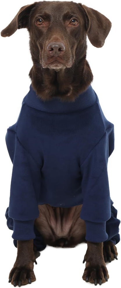 Large Dog Pajamas Winter Fleece Sweaters Soft Onesie for Dogs Boy Great Dane Thick Warm Pet Jumpsuit Pjs Fall Cold Weather Warm Jammies for Sleeping, Walking