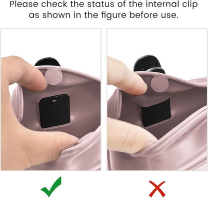 AUDWUD Silicone Dog Treat Pouch,With Dog Training Clicker,Clip on Portable Training Container,Convenient Magnetic Buckle Closing and Waist Clip