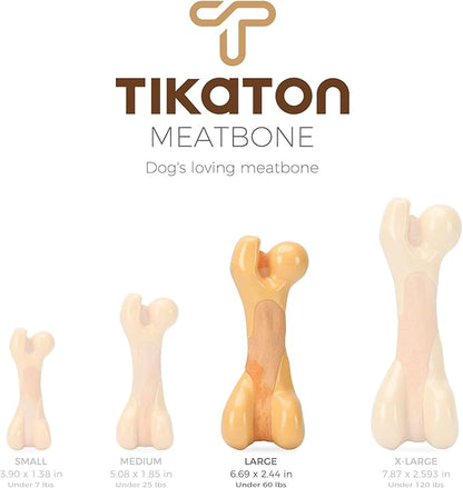 Tikaton Indestructible Dog Chew Toys for Aggressive Chewers, Chicken Flavor Durable Dog Teething Chew Toys Bones for Large/Medium/Small Puppies