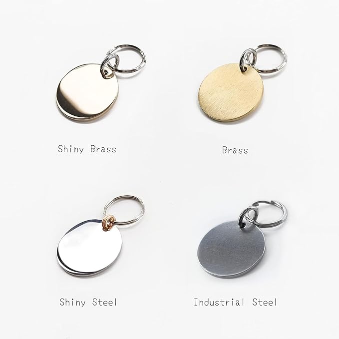 Cats Dogs ID Tags Personalized Lovely Symbols Pets Collar Name Accessories Simple Custom Engraved Supplies for Large Four Legged Child Necklace Chain Anti-Lost Shiny Stainless Steel 316L Charm