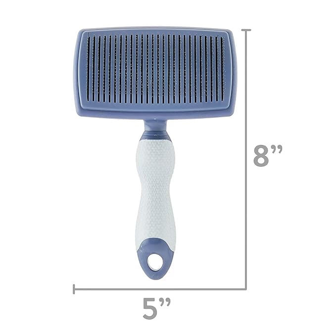 Self Cleaning Slicker Brush for Dogs and Cats - Dog Brush for Shedding, Cat Grooming Hair for Long and Short Hair, Pet with Non-Slip Handle.