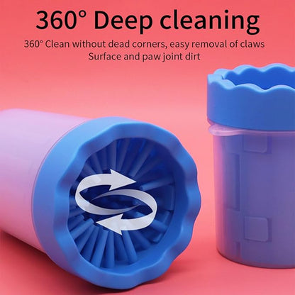 Dog Paw Cleaner,Washer,Pets Foot wash Cup-Pet Foot Cleaner for Small Medium Large Breed Dogs/Cats Pet Clean Paws Miracle Tool(with 1 Towel& 1Brush) Blue (Cup-2) (Cup-2)
