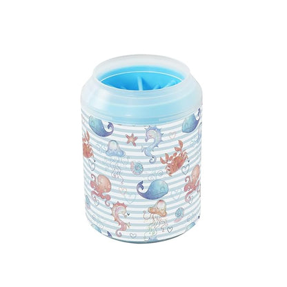 Dog Paw Cleaner Cups for Dogs Pets Foot Washer Paw Scrubber for Medium Small Cats Dogs Cleaning Cup Sea Animals