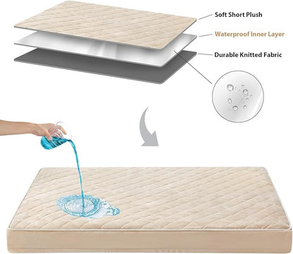 WNPETHOME Orthopedic XXL Dog Beds Large Sized Dog, Waterproof Extra Large Dogs Bed with Removable Washable Cover, Multi-Needle Quilting Dogs Crate Bed