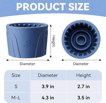 Dog Slow Feeder Lick Bowl, Anxiety Relief Dog Licking Mat Treat Dispenser, Non-Slip Anti-Choking Slow Eating Lick Bowl for Small Medium and Large Breed Dogs, BPA Free Silicone