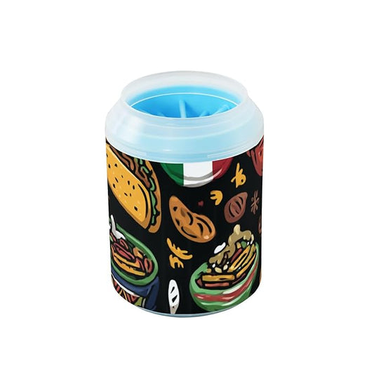 Dog Paw Cleaner Cups for Dogs Pet Foot Washer Paw Scrubber for Medium Small Dogs Cats Cleaning Cup Mexican Soccer Food