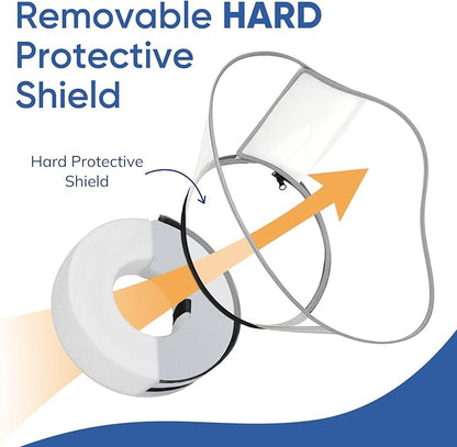 Supet Raised Sponge Dog Cone Collar Alternative After Surgery, Soft Dog Cone for Small Medium Large Dogs to Stop Licking, Pet Neck Donut Collar After Surgery