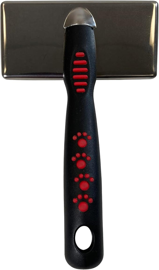 Ryan's Pet Supplies Paw Brothers Soft Flat Slicker Brush for Dogs, Grooming Brush Small and Medium Dogs, Coated Tips, Gentle on Skin, Maximum Coverage, Medium