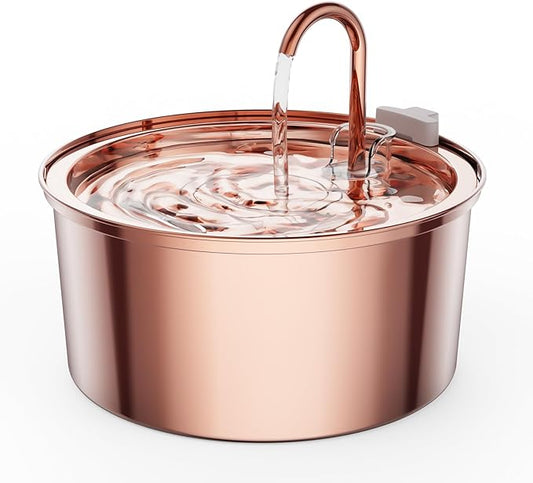 Tomxcute Glass Cat Water Fountain - 108oz/3.2L Ultra-Quiet Cat Fountain for Drinking, Elegant Easy to Clean Glass Pet Water Fountain for Cats, Small Dogs, Multiple Pets, Model Number P11G1