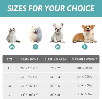 Small Dog Bed with Hooded Blanket, Round Fluffy Anti-Anxiety Pet Bed for Small Dogs & Medium Dogs, Cozy Donut Cuddler with Machine Washable Faux Fur & Anti-Slip Bottom(26"×26"×7",Grey)