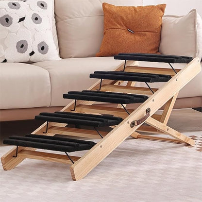 Dog Pet Stairs Steps Ramp for Bed,Dog Pet Stairs Steps for Large Dogs,Dog Pet Stairs Steps Ramp for Dogs to Get on Bed,