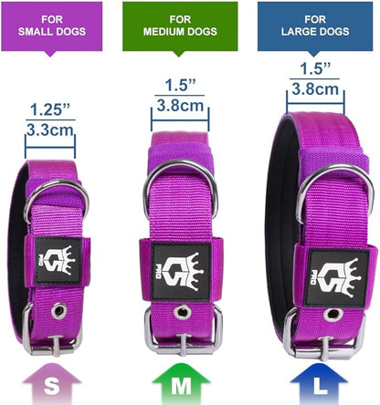 TSPRO Tactical Dog Collar 1.25 Inch Wide Thick Dog Collars with Heavy Duty Metal Buckle, Durable, Strong, Adjustable for Small Dogs (Red S)