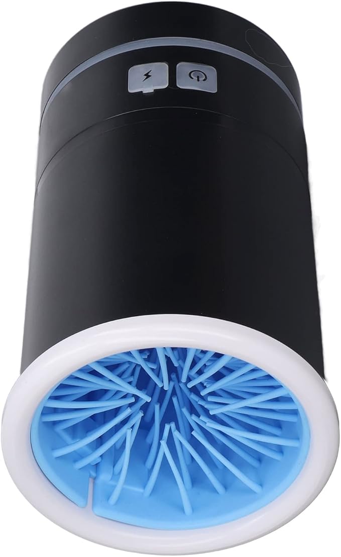 Automatic Dog Paw Cleaner, Rechargeable Electric Muddy Paw Washer, Portable Pet Paw Cleaner Cup with Soft Silicone Brush, Dog Foot Cleaning Machine for Small to Medium Dogs Grooming