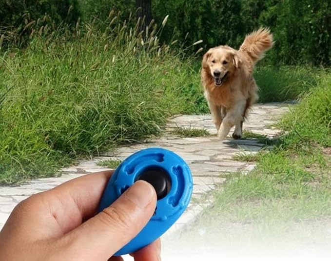 2Pcs Pink Clicker Easy to Use with Button Dog Training Accessories Strong and Long-Lasting,Training and Behavior Aids