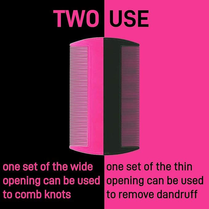 120 Pack Plastic Flea Lice Combs, Fine Tooth Flea Tick Comb, Double Sided Pet Combs, Cat Dog Hair Dandruff Removal Comb, Grooming Tools for Rabbit, Cat, Dog, Kitten, Small Pet (6 Colors)