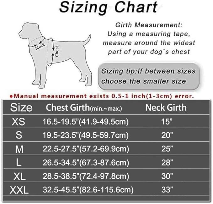 JSXD Dog Harness,No-Pull Service Dog Harness with Handle Adjustable Outdoor Pet Dog Vest 7M Reflective Nylon Material Vest for Breeds,Easy Control for Small Medium Large Dogs
