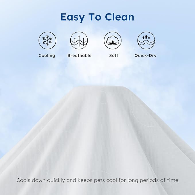 ZOMISIA Cooling Blanket for Small Dogs - High Cold Washable Cat Blanket, Travel Soft Pet Summer Essentials, Blue, 25"x35"