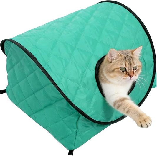 Outdoor cat Bed, cat cave Bed,a Dual-use indooroutdoor cave cat Bed, relieves cat Anxiety, Comes with Ground pegs for Fixation, Waterproof and Warm, Suitable for Camping and Outdoor pet beds.
