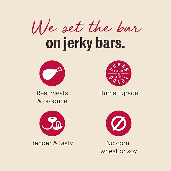 The Honest Kitchen Jerky Harvest Mini Bars: Chicken Recipe With Apples & Blueberries, 4 oz Bag