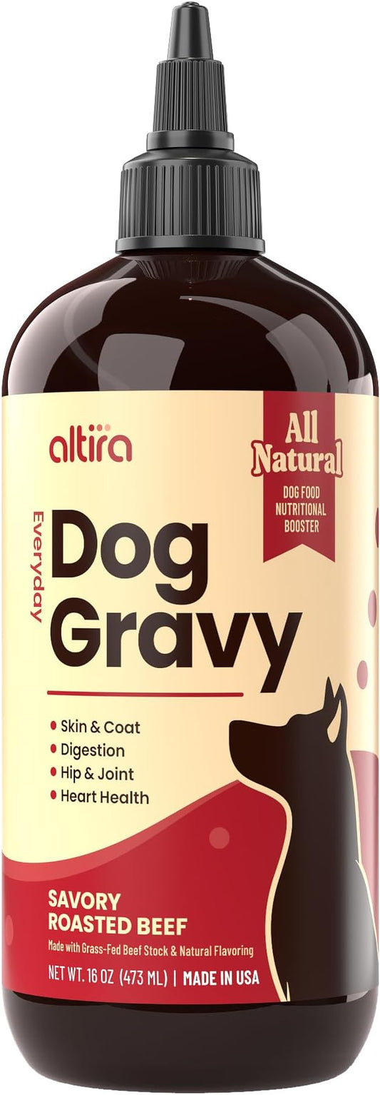 Everyday Dog Gravy Beef - Premium Wet Dog Food Gravy Toppers for Dry Food – Tasty & Nutritious with Essential Vitamins and Supplements – Hip and Joint Supplement