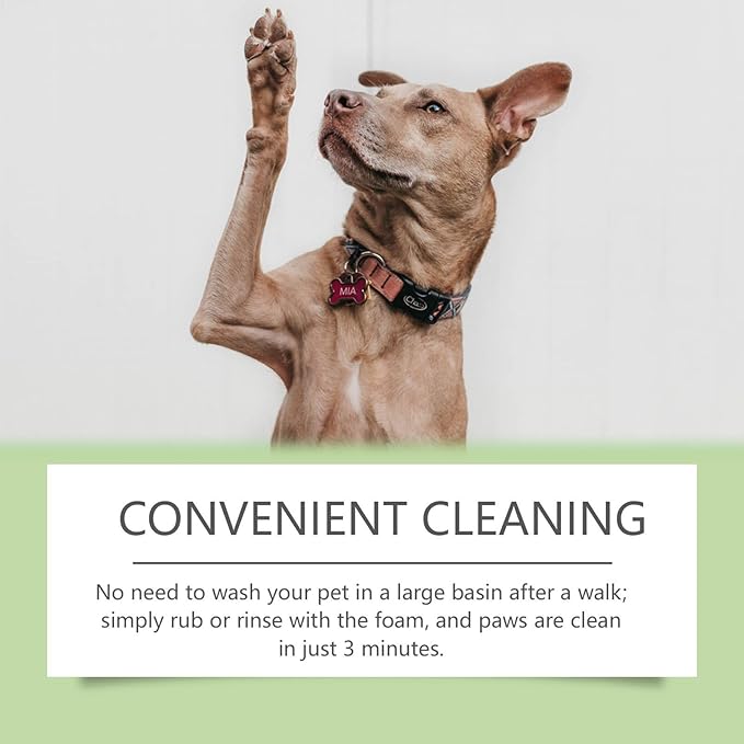 Cat Paw Cleaner - Cleaning Supplies with Silicone Brush - 100ml Pet Foot Washer with Scrubber,for Dirty Muddy Puppy Kitten Small Medium Large Breed Travel Outdoor Walking Bath