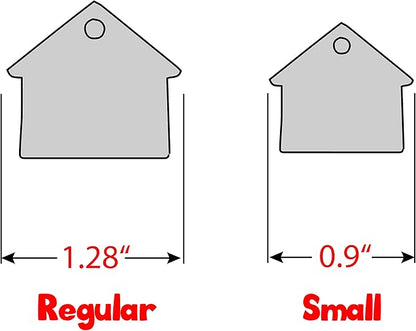 Personalized Dog Tag with 5 Lines of Custom Deep Engraved Durable Stainless Steel Pet ID Name Tag Designer Regular Size House