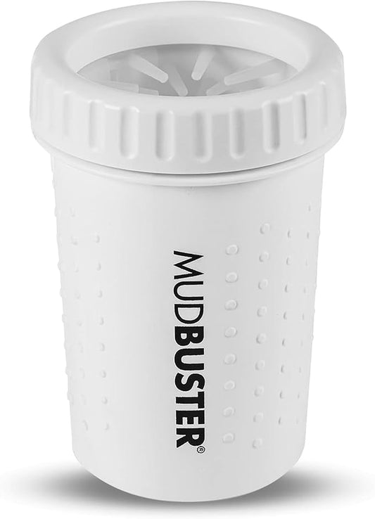 Dexas MudBuster Portable Dog Paw Cleaner, Medium, Bright White Special Edition, Premium Pet Supplies and Accessories (Pack of 6)