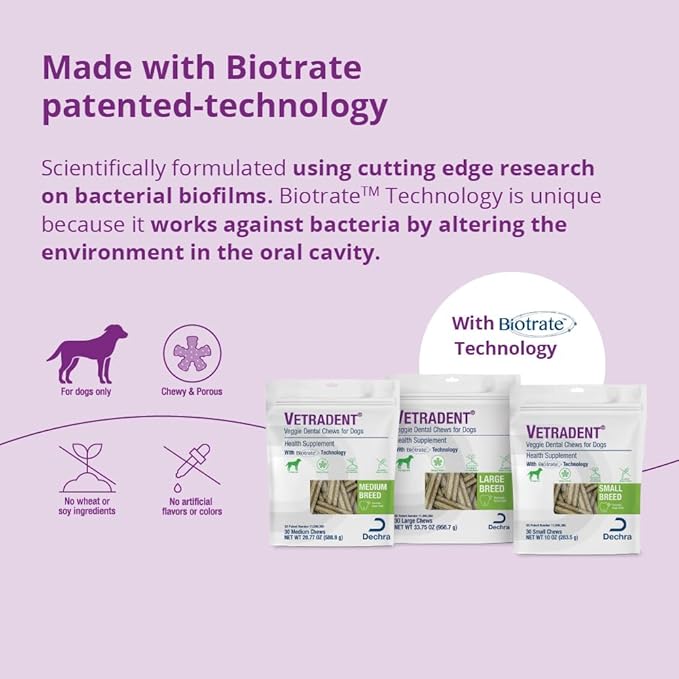 Vetradent® Veggie Dental Chews for Large Dogs