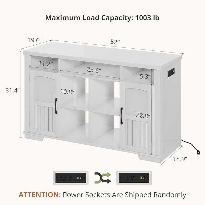 AesthLife 55-75 Gallon Fish Tank Stand, Heavy Duty Aquarium Stand with Power Outlet, 1000LBS Wood Fish Tank Cabinet with Storage Suitable for Turtle Tank, Reptile Terrarium, for Home Office