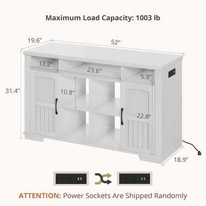 AesthLife 55-75 Gallon Fish Tank Stand, Heavy Duty Aquarium Stand with Power Outlet, 1000LBS Wood Fish Tank Cabinet with Storage Suitable for Turtle Tank, Reptile Terrarium, for Home Office