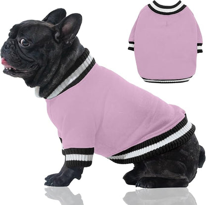 FUAMEY Dog Pullover Sweatshirt，Dog Winter Sweaters Warm Clothes Vest Thick Puppy Soft Pet Fleece Sweater Cute Doggie Boy Girl Outfit for Small Medium Dogs Lavender XS, X-Small(chest:15.3in)