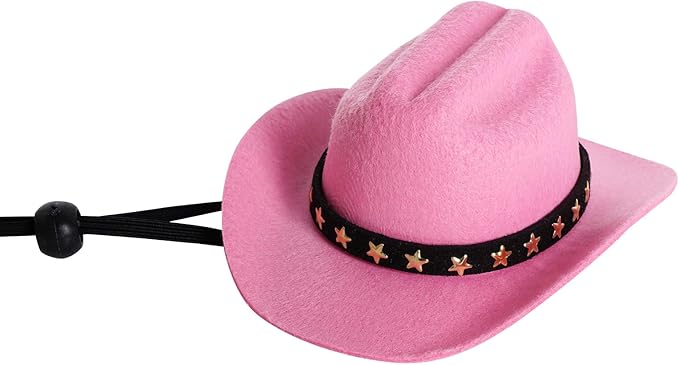 choyaxo Halloween Costumes for Dogs Cat Pet Cowboy Costume Cowboy Hat with Bandana Set for Halloween, Christmas, Holiday, Party, Cosplay (Pink, Medium)