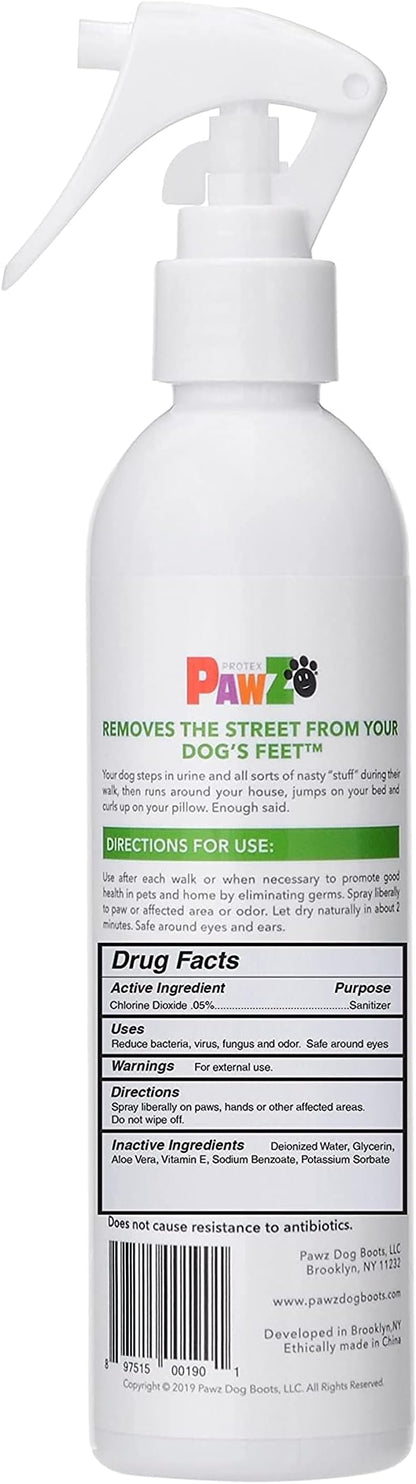 PawZ SaniPaw Dog Paw Cleaner and Odor Eliminator Spray, 8 Oz Paw Sanitizer and Dog Repellent Spray, 1 Pack