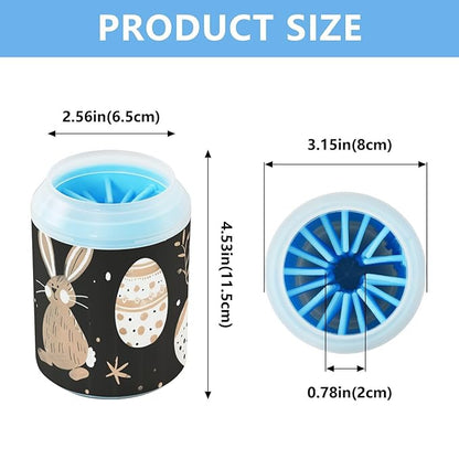 Dog Paw Cleaner Mudbuster Dog Foot Washer for Small Medium Large Dogs Cats Premium Pet Supplies Beige Easter Bunny Egg