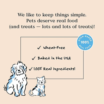 Bocce's Bakery by The Fire Assorted Treat Bundle for Dogs, Wheat-Free Everyday Dog Treats, Made with Real Ingredients, Baked in The USA, All-Natural Soft & Chewy Cookies, 6 oz Each