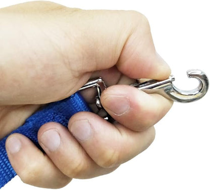 Nylon Training Dog Leash for Small Medium Large Dogs, 15ft 20ft 30ft 50ft Long Leash Dog/Puppy Lead for Obedience Recall Training, Camping (15ft, Blue)