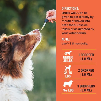 Vitamin C for Dogs, Helps Support Immune System, Vitamin C Liquid Supplement, Dog Immune Booster, Bacon Flavored, 8oz