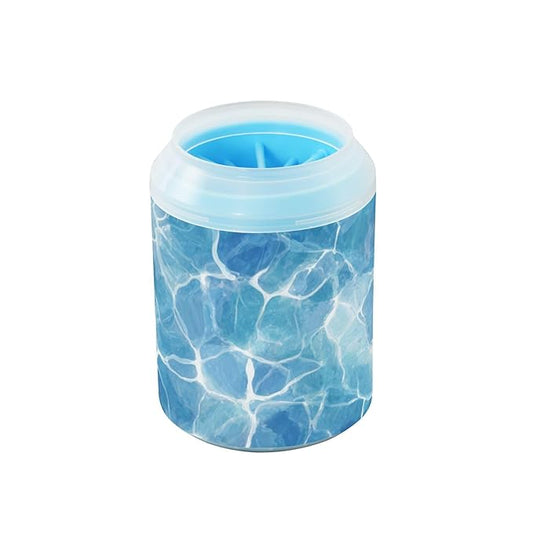 Dog Paw Cleaner Mudbuster Dog Foot Washer for Small Medium Large Dogs Cats Premium Pet Supplies Summer Blue Pool Ripples