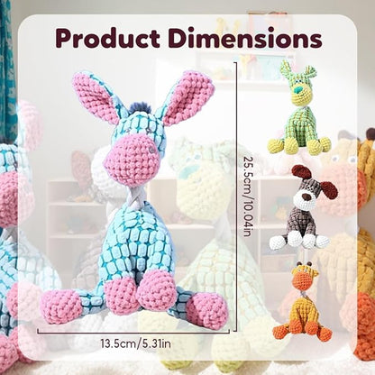 2026 New Indestructible Dog Toy, Durable Dog Stuffed Toys for Aggressive Chewers, Interactive Squeaky Chew Teething Toys for Small Medium Large Dogs Puppy (Green)