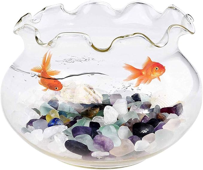 WAYBER Decorative Crystal Pebbles, 2 Lbs/920g (Fill 1.8 Cups) Natural Quartz Stones Aquarium Gravel Sea Glass Rock Sand for Vase Fillers/Fish Turtle Tank/Succulent Plants Decoration