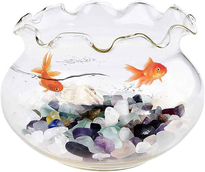 WAYBER Decorative Crystal Pebbles, 2 Lbs/920g (Fill 1.8 Cups) Natural Quartz Stones Aquarium Gravel Sea Glass Rock Sand for Vase Fillers/Fish Turtle Tank/Succulent Plants Decoration