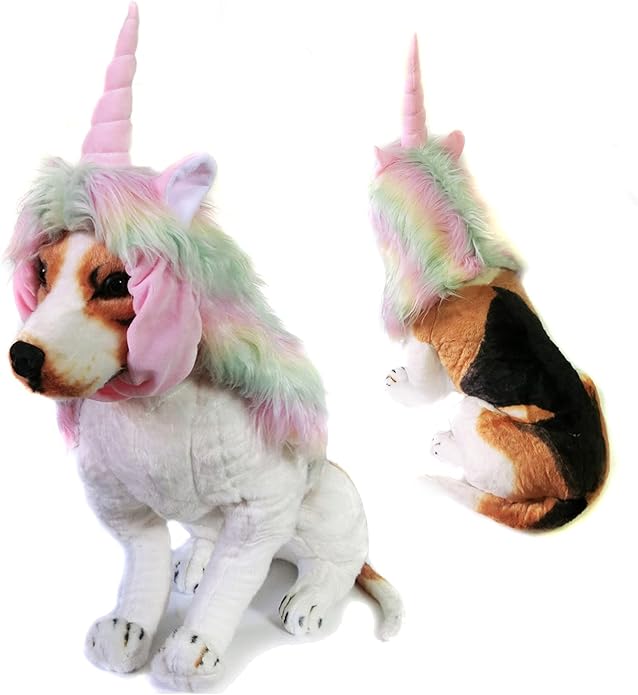 Funny Reindeer Moose Dog Costume - Cute Furry Pet Wig for Halloween & Christmas